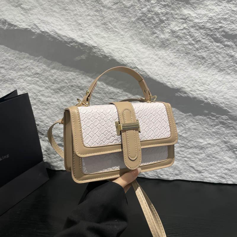 

Ретро деловая весенняя новая модная женская сумочка простая популярная текстура на плечо сумка-мессенджер белый