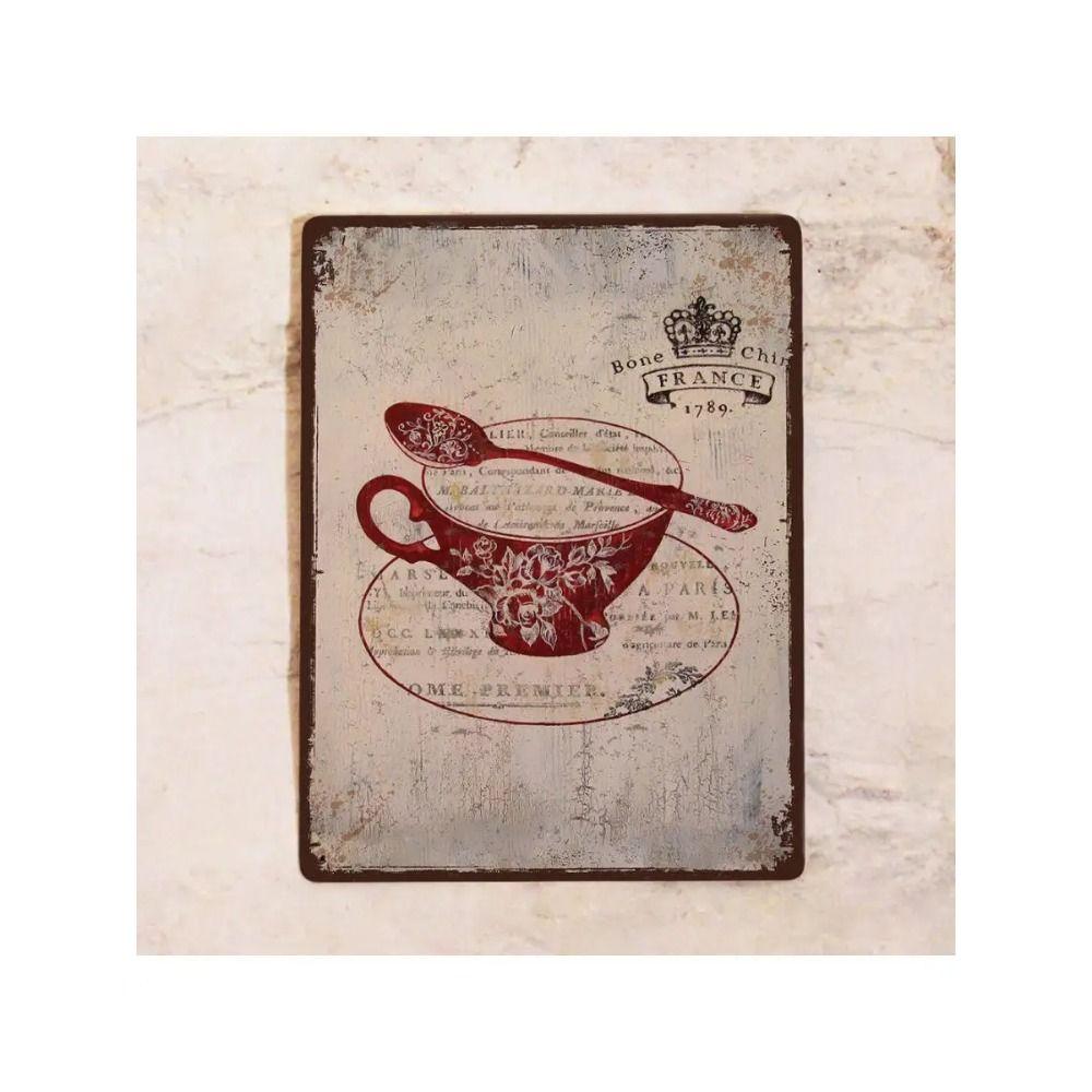 Vintage Floral Metal Sign 20x30cm Wall Decor
