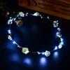 LED Light For Bridesmaid For Bride Beach Headband Flower Crowns Wreath Headband Glowing Wreath