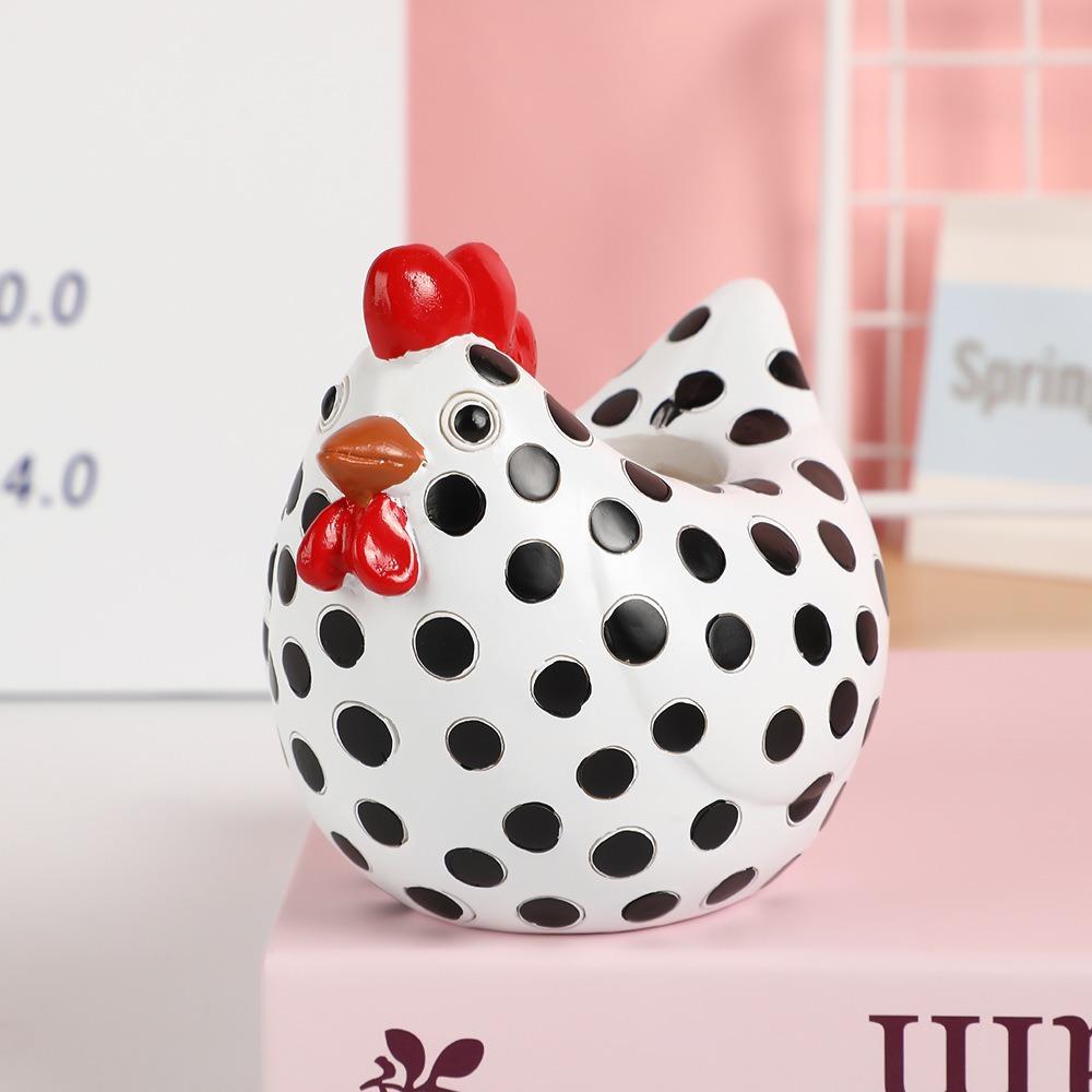 

Creative resin rooster decoration Polka Dot Chicken Decoration Crafts decorations home decorations білий