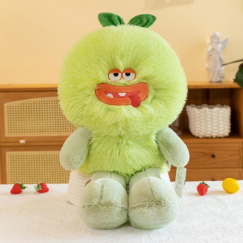 

Плюшевые игрушки серии «Монстры фруктов и овощей», Домашние подушки-баклажаны с длинными волосами, Детские подарки на день рождения, Украшения для эркерного окна 33cm【0.19kg】