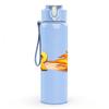 1PC BR Soccer Ball Fire Effect Print 750ml Color Plastic Sports Water Bottle Leakproof Flip Straw Lid Suitable for Sports Office Home Use