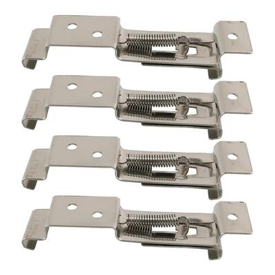 4Pcs Car License Plate Spring Loaded Stainless Steel Cars Frame Holder Clamps For Camping RV License Plate Cover Fixing Parts