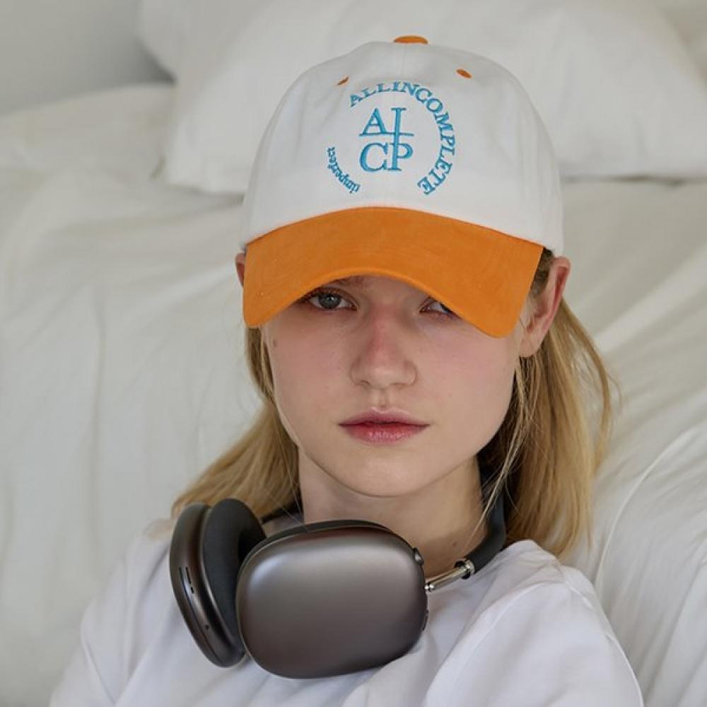 Allincomplete Round Logo Ballcap   White Block