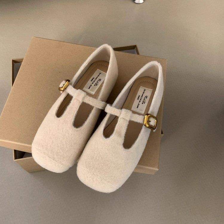 Retro Mary Jane Shoes Women's 2025 Autumn and Winter New French Temperament Ballet Single Shoes Square Head T with Soft Sole Evening Shoes