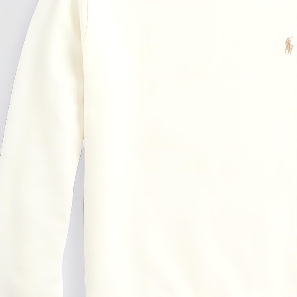 Polo Ralph Lauren Solid Color Small Pony Embroidered Crew Neck Long Sleeve Sweatshirt Men sweatshirt Cream MNPOKNI16823166-101