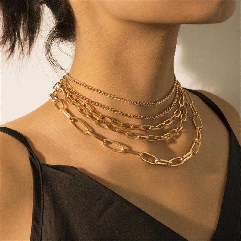 Chunky Chain Punk Necklaces Jewelry 