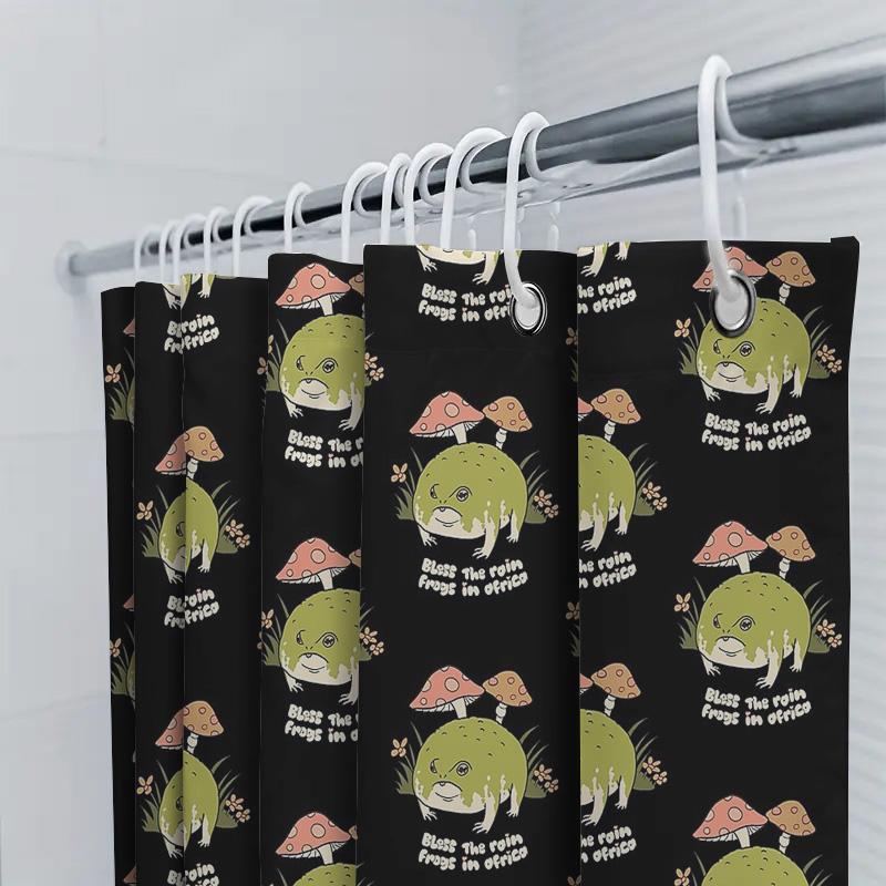 Floral Bathroom Decor Shower Curtain Tropical Leaves Nature Plants Pattern Waterproof Fabric Home Spa Hotel