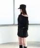 Miae Classic Button Pants Skirt - Black