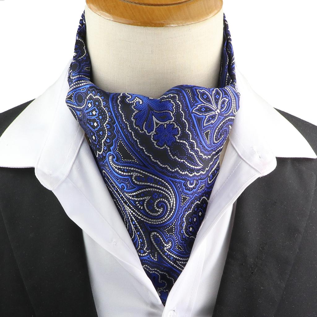 Pánská kravata Žakárová Květinová Paisley Pánská kravata Svatba Formální Ascot Šátek Samozavazovací Britský Gentleman Polyester Měkká kravata Luxusní