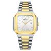 Chenxi Brand Men's Quartz Watch Square Stainless Waterproof Luminous Date Luxury Women's Wristwatch Male Clock Gift For Couple