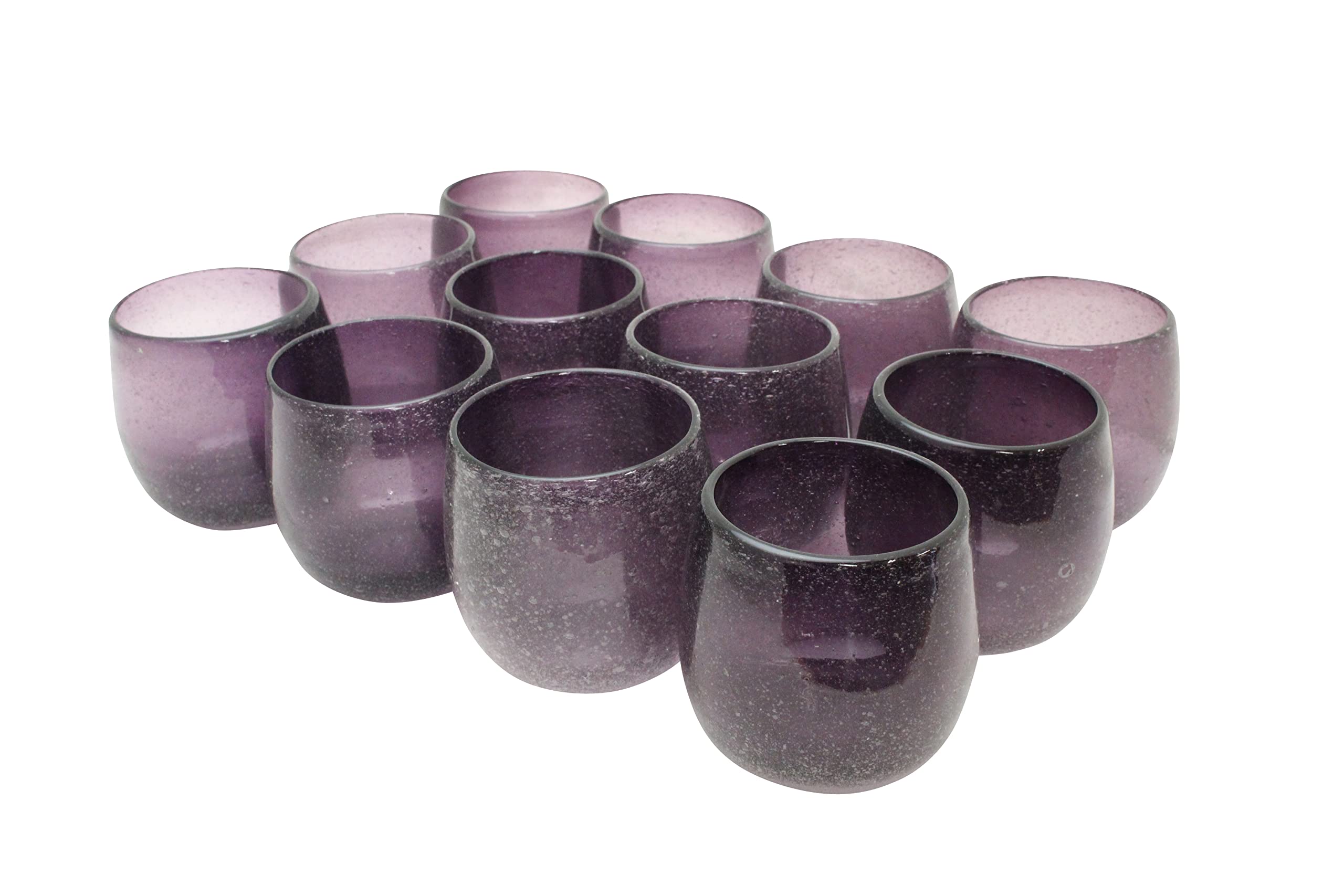 

[Amazon.co.jp Exclusive] Castle Enterprise [Commercial Set] Instagrammable Tropical Sparkling Glasses (Large), Purple, 12-Piece Set
