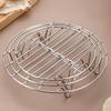 Stovetop Steamer for Reheating Food Stainless Steel Pot Attachment Four-Legged Insulated Steam Rack Bread Tray Multi-Functional Cooking Accessory