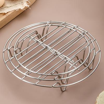 Vaporiera da piano cottura per riscaldare il cibo Attacco pentola in acciaio inossidabile Griglia a vapore isolata a quattro gambe Teglia per pane Accessorio da cucina multifunzionale