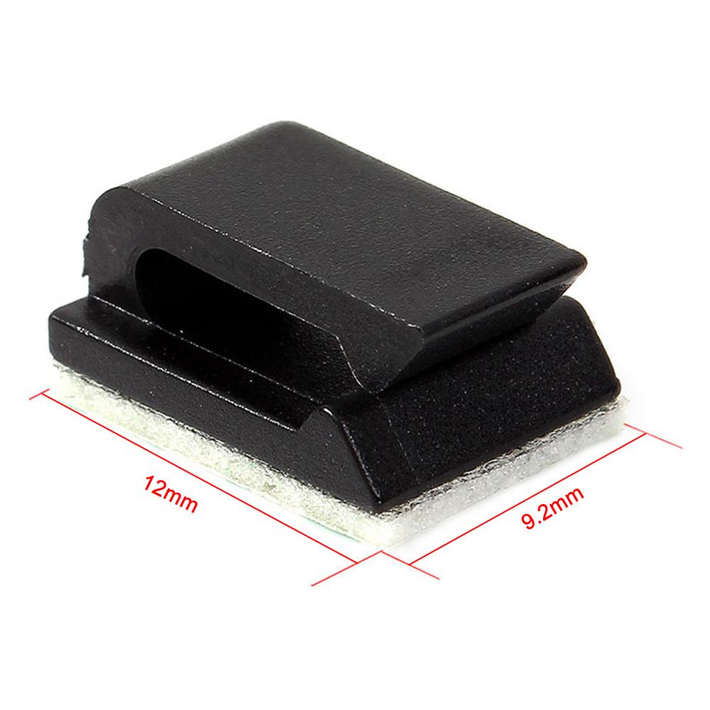 40X Car Auto Drop Adhesive Clamp Wire Cord Clip Cable Holder Tie Clips Organizer Dash Cam Navigator Cable Wiring Buckle Clips