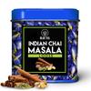 BLUE TEA - Indian Chai Masala Tea | Calming Masala Tea - 50g - 50+ Cups | MASALA SPICY TEA | Ginger, Cardamom, Cinnamon | Caffeine-Free | He