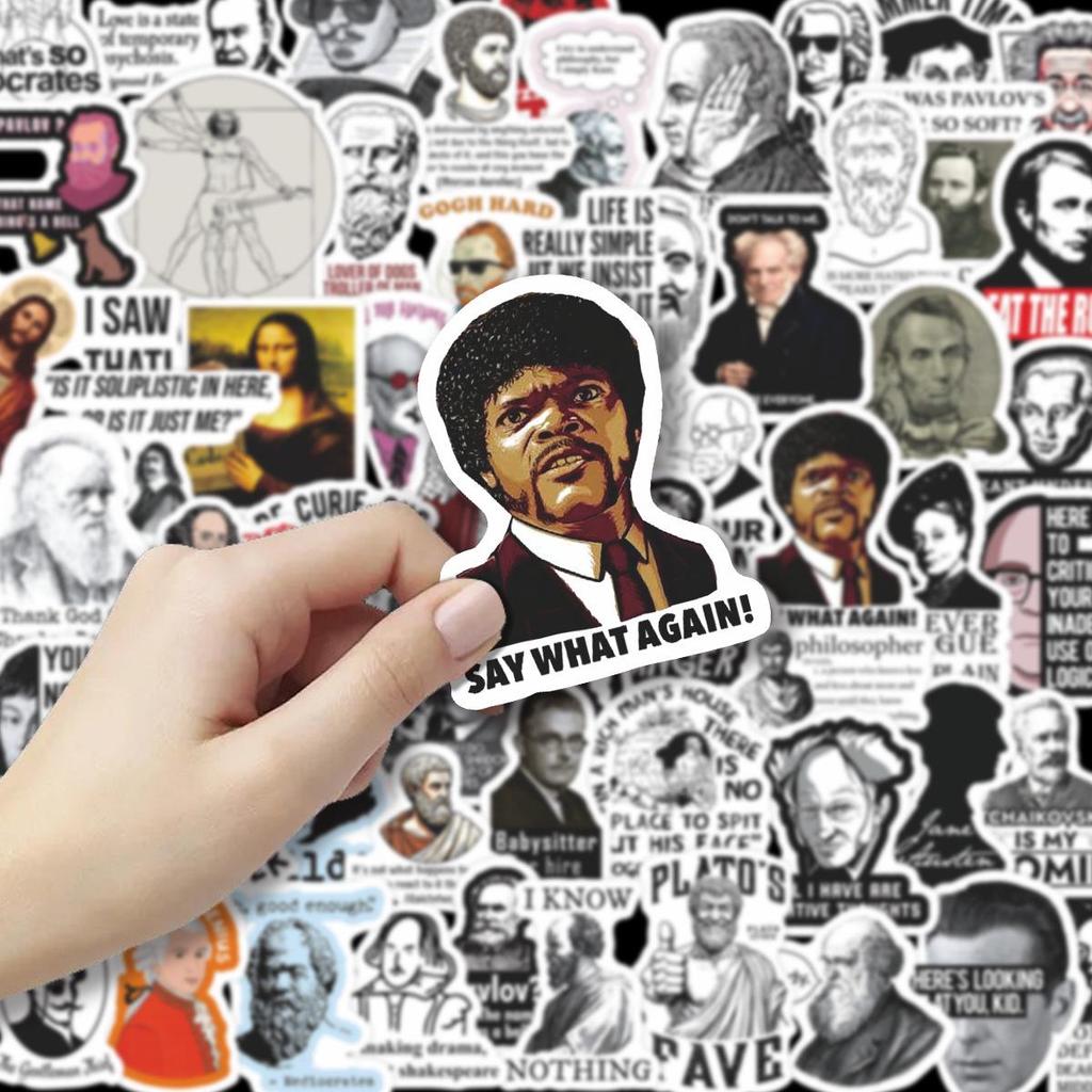 50PCS Creative Celebrity Emoji Stickers for Laptops, Suitcases, and Stationery