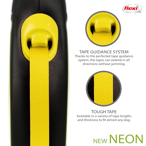 Flexi New Neon Tape, Small (Under 15kg), 5m [Dog Lead]