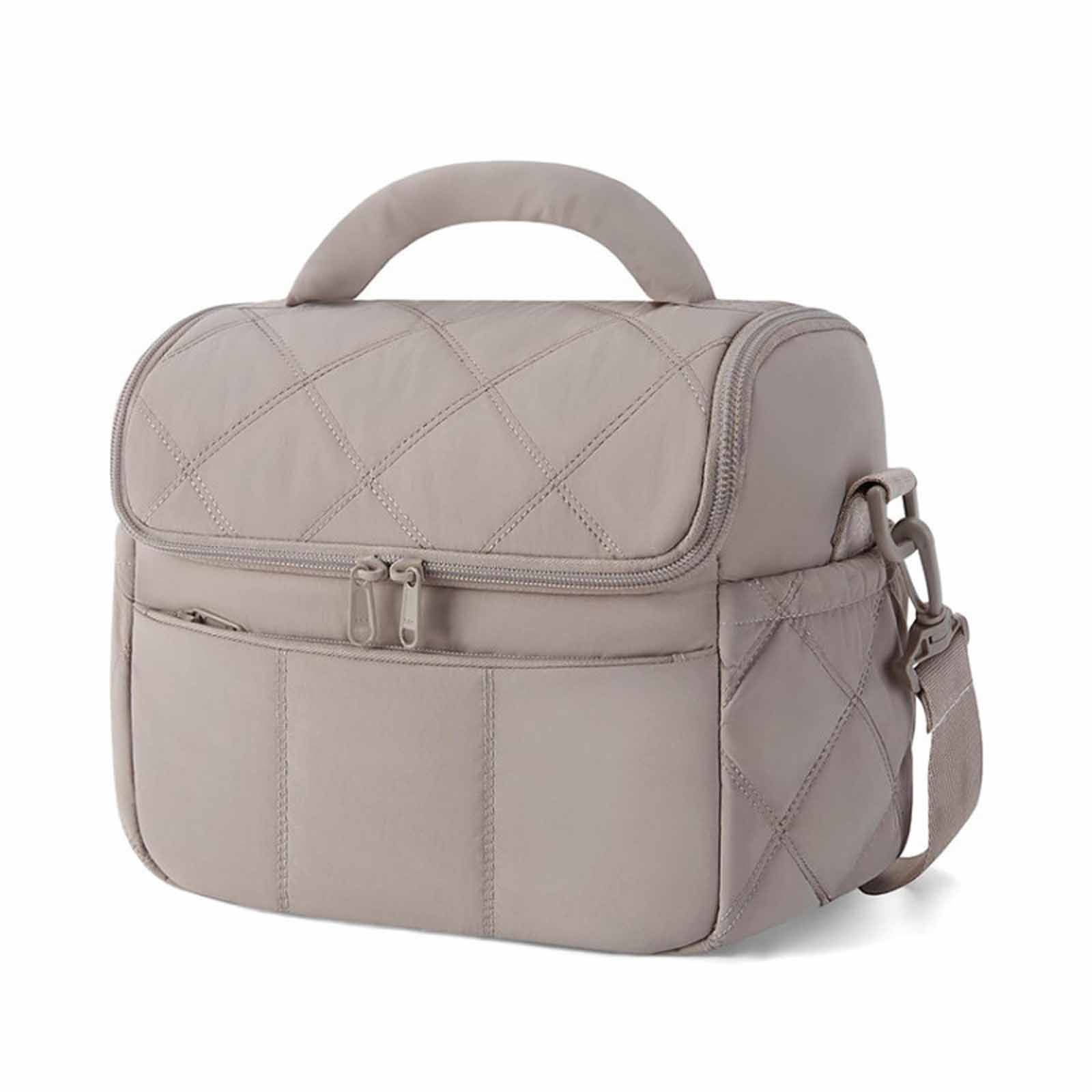 

Ladies Insulated Lunch Bag, Cute Quilted Lunch Box, Lightweight Portable Handbag for Work, School, Travel One Size