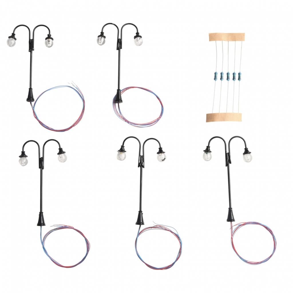 10 cm große Gartenlampen im HO-Maßstab für Eisenbahn- und Gebäudelayouts. Praktisch