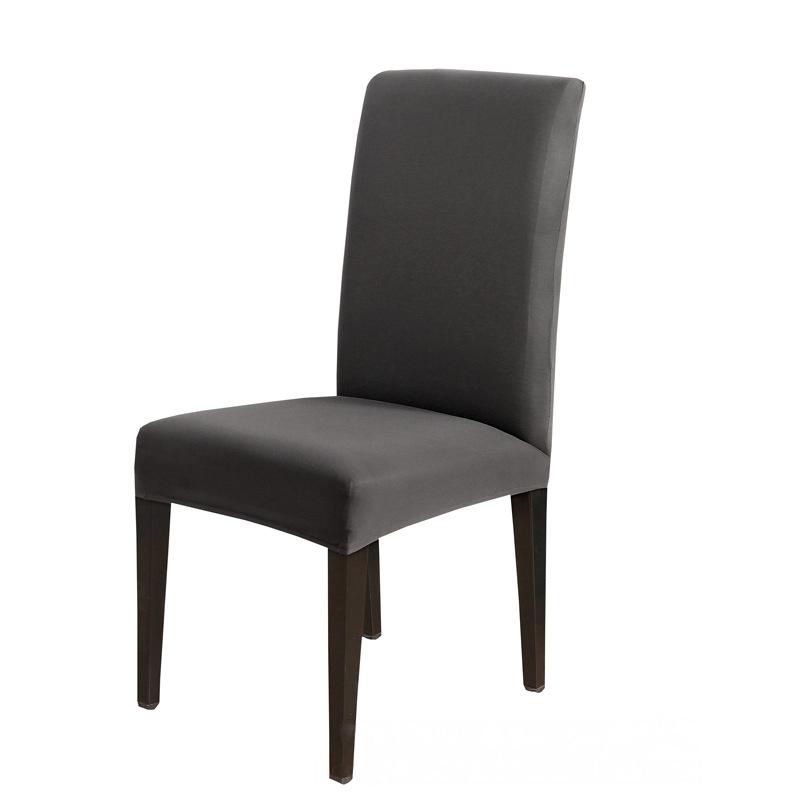 1PC Washable Kitchen Elastic Wedding Stretch Party Chair Protector Dining Room Solid Living Room Chair Slipcovers
