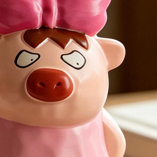 Toothpick Box with Dust-Proof Piggy Cover Large Capacity Hygienic Storage Container Moisture-Proof Cute Piglet Design Toothpick Holder