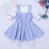 Kids Girls Sequined Polka Dots Plaid Halloween Dressing Up Kids Cosplay Party Dress Costume