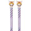 Skater Mascot Chopsticks and Chopstick Rest Set, Wooden Chopsticks 21cm, Sanrio Kuromi, Go, AND45AH-