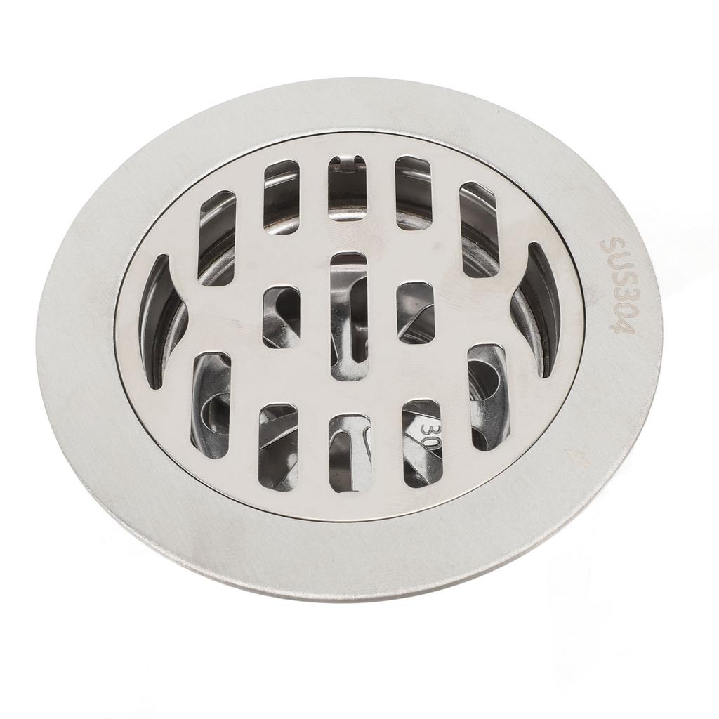 Round Floor Drain 3.9in Stainless Steel Odor Proof High Flow Anti Slip Shower Drain Kit for 75mm