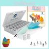 Piping Nozzle Tips Cake Cream Baking Tool Set Plastic Bag Storage Coupler Case