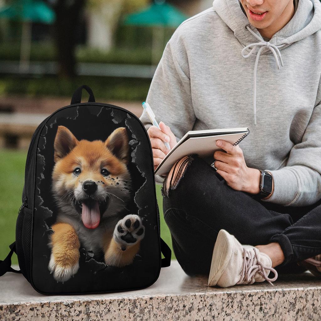 Akita 17 tum Skolryggsäck Mochila Bolsa Skolväska Zoo Skolryggsäckar Ficka Ryggsäckar För Män Väska Ryggsäck Ryggsäckar Väskor