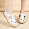 Women's Leather Sandals Summer Essentials Mary Jane Beach Flat Shoes Casual Soft Roman Sandals for Girl Plus Size