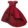Embroidered Princess Short-Sleeved Tail Dress for Kids