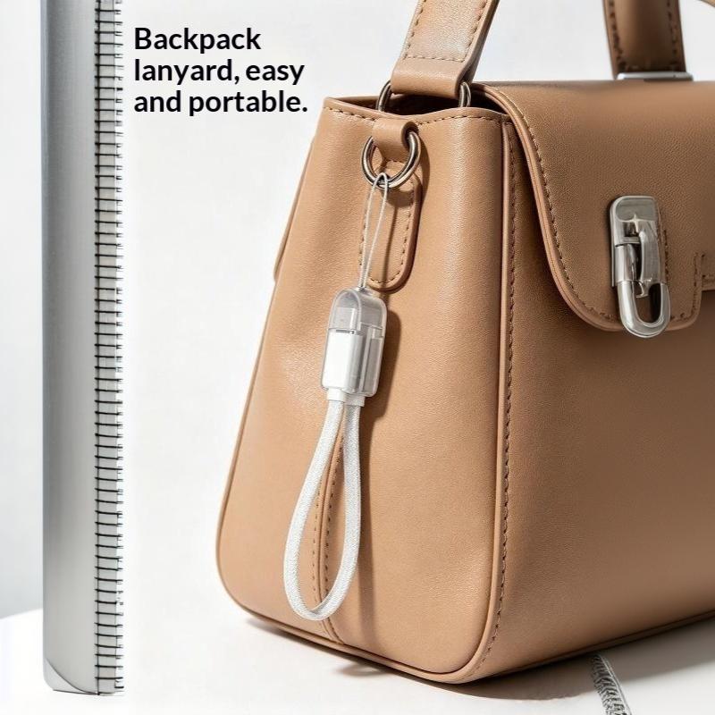 Multifunctional PD 60W Type C Fast Charging Short Cable Portable TPE Material Cord for Home Travel Student Use