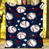 Baseball Theme Printed Blanket - Perfect for Couch, Bed, Travel & Outdoor Use | Machine Washable, Cozy & Durable.