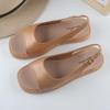 Women's Summer Solid Colour Open Toe Casual Outwear Sandals Flat Cool Strap Shoes