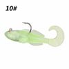 Barbless Single Hook Soft Fishing , Fish Tail Imitation for Bass & Fishing