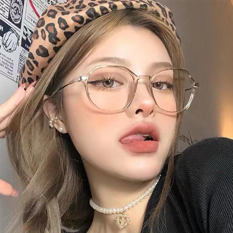 Irregular Polygonal Frame Fashionable Flat-glass Anti-blue Light Non-face Mirror Frame 2053