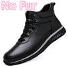 Fashion Mens Fashion Sneakers Genuine Leather Male Basic Boots Handmade Men's Low Top Casual Shoes Lace-Up Men Winter Plush Snow Boots