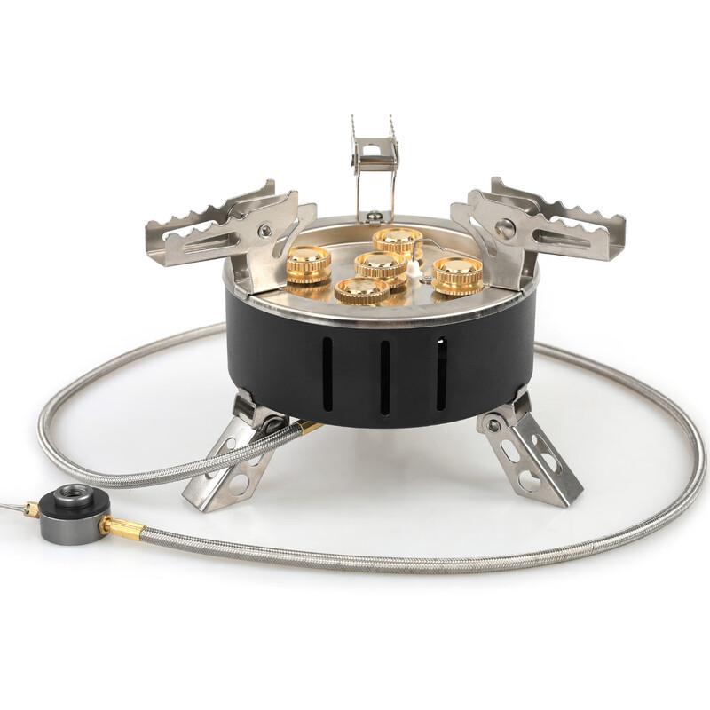 Hanlu Portable Stainless Steel 5-Head Camping Gas Stove
