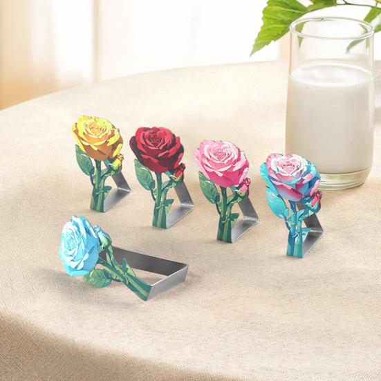 Stainless Steel Rose Tablecloth Clip Non-slip Indoor Outdoor Wedding Party Picnic Camping Table Cover Holder Fixing Clamp