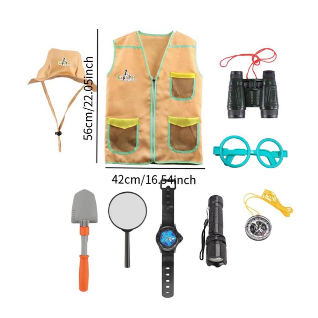 Kids Outdoor Adventure Kits, Pretend Play Costume, Dress up for 3-7 Years Old