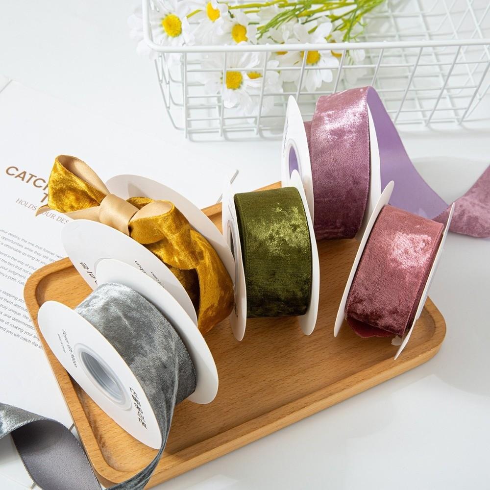 Crushed Velvet Velvet Wired Ribbon 3.8cm Width Gift Wrapping Ribbon Gift Wrapping Christmas Tree