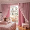 Lace Blackout Curtains Double Layer with Sheer Star Pattern Embroidery Thermal Insulated Curtain Princess Curtain  Luxury Double Layer Curtains