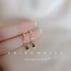 New Silver Color Inlaid Zircon Clover Tassel Earrings For Women Delicate Chain Pendant Earring Party Jewelry Accessories Gifts