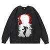 Heavyweight 360g Washed Vintage Baki Hanma Anime Graphic Hoodie-Free Cotton Sweatshirt Men