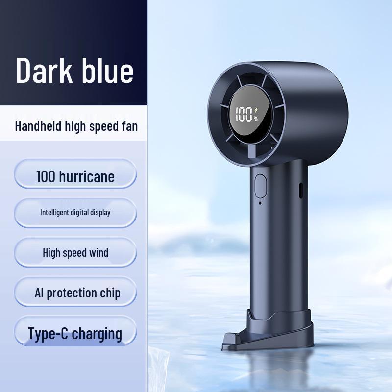Portable Mini Fan with Digital Display, Stepless Speed, Long Battery Life, High-Speed USB Power, Compact Design