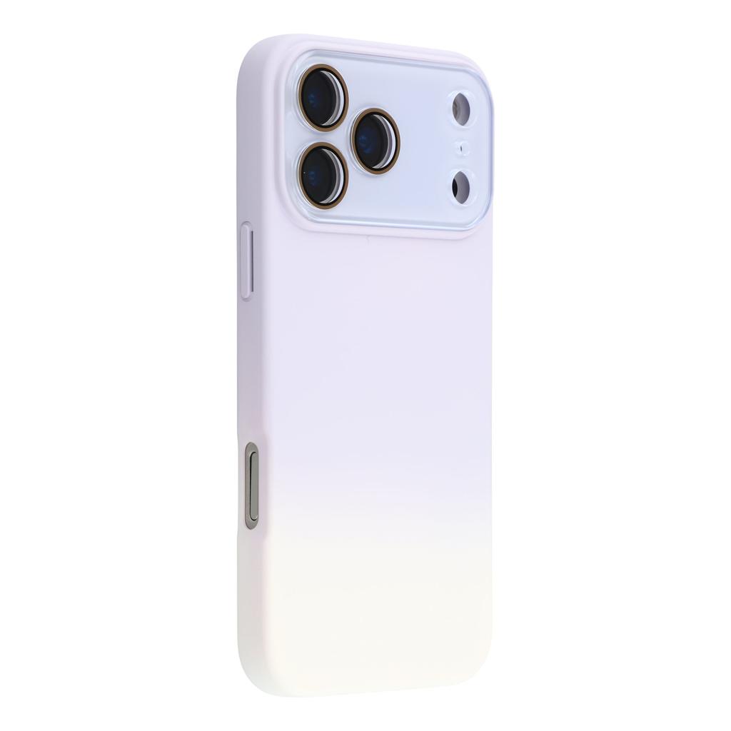 For iPhone 17 Pro Max Case Dual-Color Gradient TPU+Fiber Lining Phone Cover with Lens Protector