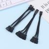 4Pin Pwm Fan Cable 1 To 2/3 Ways Splitter Black Sleeved Extension Cable Connector Pwm Extension Cables