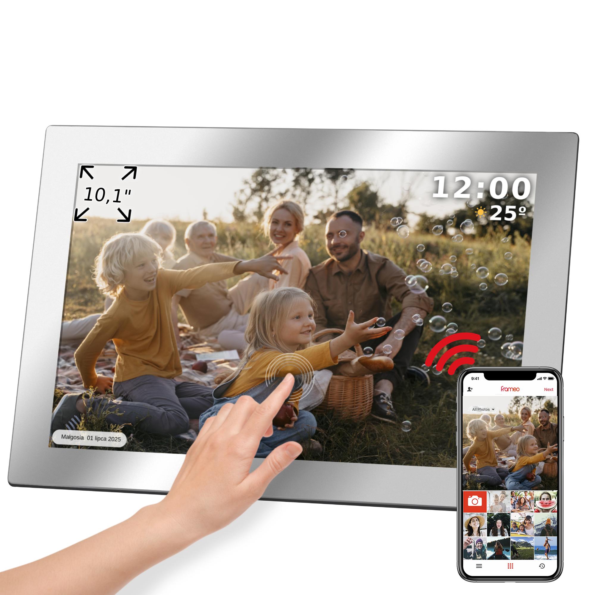 Kruger&Matz FRAMEO Wi-Fi 10.1  digital photo frame, high quality mirror panel